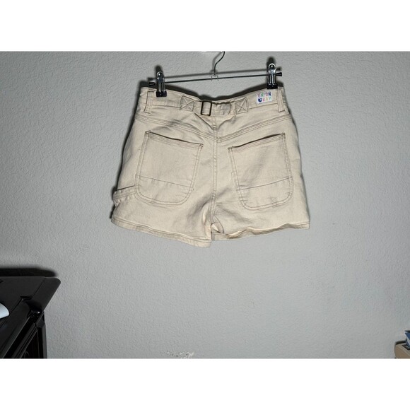 UNION BAY Cream/Off-White Denim Carpenter Tab Back Utility Jean Shorts Size 1 - Picture 9 of 9